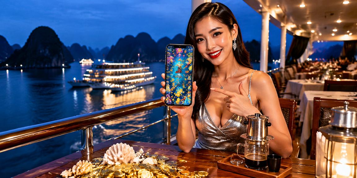Người dùng tại vịnh Hạ Long truy cập acb88 an toàn trên điện thoại di động